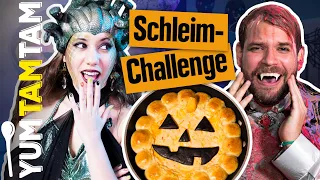 Halloween-Pizzabrötchen // Schleim-Challenge #4 // #yumtamtam