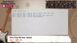 🎸 Don’t Stop Me Now - Queen Guitar Backing Track with chords and lyrics