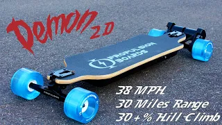 *THE DEMON 2.0* How to Build an Electric Skateboard 38MPH - 30 Miles Range - 7,000W