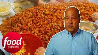 How Supersize Cajun Crawfish Boil Is Prepared | Bizarre Foods: Delicious Destinations