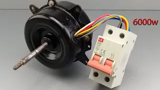 I turn conditioner fan motor into 220v electric generator