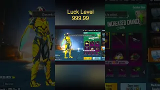 😳Luck Level 999.99 Crate Opening Pubg Mobile #shorts