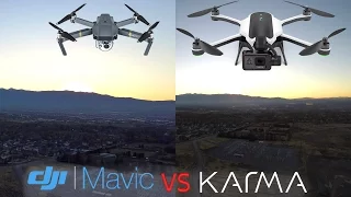 GoPro Karma vs DJI Mavic REAL flight Camera Test - Side by Side