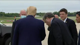 Trump Speaks To Reporters At Waukegan National Airport On Arrival For Kenosha Visit | 9-01-20