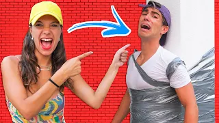 THEY TAPE ME TO THE WALL WITH duct tape!!