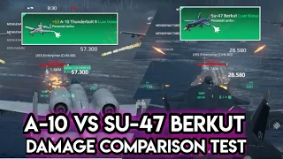 Su-47 Vs A-10 Thunderbolt - Damage Test Comparison , who is the best? | Modern Warships