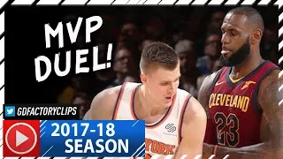 LeBron James vs Kristaps Porzingis MVP Duel Highlights (2017.11.13) Cavs vs Knicks - MUST SEE!