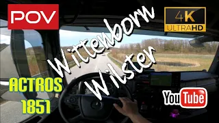 POV Truck driving - Mercedes Actros 1851. Wittenborn/Wilster. 🇩🇪 4K