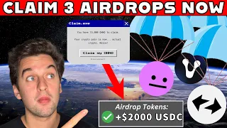 Claim 3 Airdrops NOW - COMPLETE GUIDE