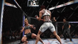 EA UFC 2 Cyborg vs Holm fight vs downphoenix