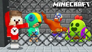 Ich SPERRE BRAWL STAR FIGUREN ins GEFÄNGNIS in MINECRAFT