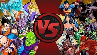 Z-FIGHTERS vs JUSTICE LEAGUE! TOTAL WAR! (Dragon Ball Z vs DC Comics) Cartoon Fight Club Episode 164