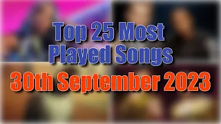 Top 25 Most Played Songs (30th September 2023) | Eddie's Music Stats