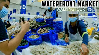 [4K] Real Local Scenes at the WATERFRONT MARKET Dubai | Deira Fish Market Today!
