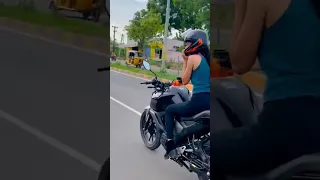 public reaction on girl bike riding #mt15 #reels #viral #shortvideo #ktm #reels