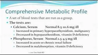 Comprehensive Metabolic Profile