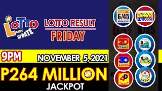 Lotto Result Today 9pm Draw November 5 2021 Swertres Ez2 Stl 6/58 Pcso
