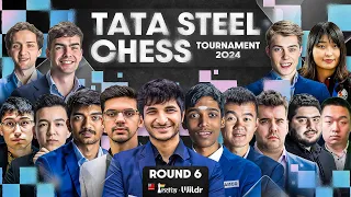 Tata Steel Chess 2024 Round 6 | Pragg, Gukesh, Vidit, Anish | Live Commentary by Amruta