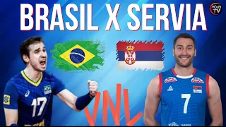 BRASIL X SERVIA  - MELHORES MOMENTOS - LIGA DAS NAÇÕES DE VÔLEI MASCULINO 2024