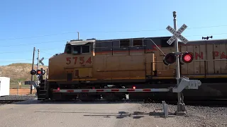 UP 5754 Grain Train North - Bohemia Road Private Railroad Crossing (Lincoln CA)