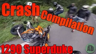 KTM 1290 SUPERDUKE - CRASH COMPILATION [HD]