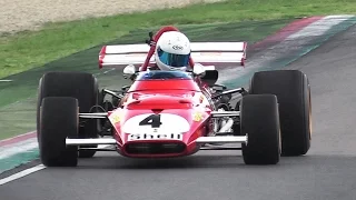 1970 Ferrari 312B F1 Car GREAT Sound - Accelerations & Fly Bys On Track!!