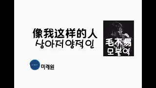 [중국노래]한글가사/해석/자막/병음 모불역(毛不易)의 상아저양적인(像我这样的人)