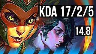 CASSIOPEIA vs HWEI (MID) | 17/2/5, 66% winrate, Legendary | KR Master | 14.8