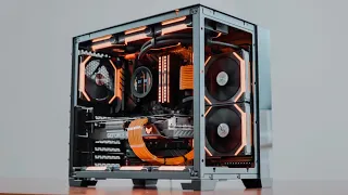 BRIGHT ORANGE & LIAN LI O11D MINI + INTEL I5-13600KF + TUF RTX 3080 OC