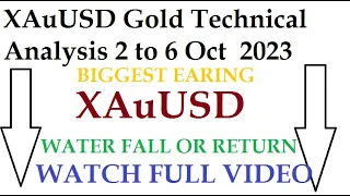 XAuUSD Gold Technical Analysis 2 to 6 Oct  2023