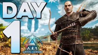 Starting Out Solo on ASA Small Tribes Day 1! - ARK: Survival Ascended PvP