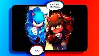 Movie Sonic VS Movie Shadow - Sonic Comic Dub