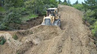 cat d7 dozer-dron çekimi_drone shooting_yeni yol yapımı_new road construction_#keşfet #buldozer