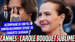 Cannes 2024 : Carole Bouquet et Dimitri Rassam, un duo mère-fils fusionnel sur tapis rouge