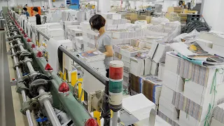 Korean book factory that makes more than 50,000 copies a day. Amazing book mass production process.