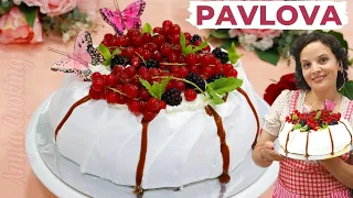 PAVLOVA cu  FRUCTE DE PADURE si CARAMEL  ( Cu toate secretele ) - Anyta Cooking