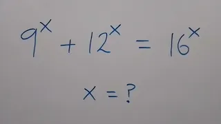 A Nice Exponential Equation | Math Olympiad | How to solve for X ?