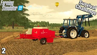 WE NOW HAVE A SMALL BALER Survival Challenge FS22 Hinterland Ep 2