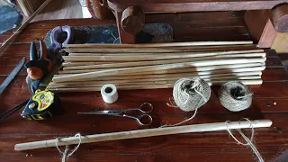 Плетение циновок из рогоза.