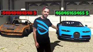 ÇÖPDEKI ESKI ARABAYI ALDIM BUGATTI YAPTIM - GTA 5 MODS