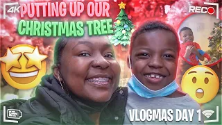 VLOGMAS DAY 1: PUTTING OUR CHRISTMAS TREE UP + CHRISTMAS DECOR SHOPPING