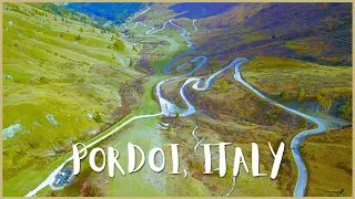Dolomites, Italy from above - Cinematic Pordoi Pass by Drone [4K]