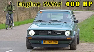 400HP VW Golf GTI MK1 | 2.0 TFSI SWAP | SOUND & 100-200 on AUTOBAHN