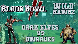 Blood Bowl 2 - Dark Elves (the Sage) vs Dwarves (DahvPlays) - Wild Hawgz S2G2