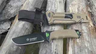 Нож выживания Ganzo Survival knife G8012 - обзор и тесты