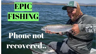 EPIC LAKE FLY FISHING! (Bonus phone drop into 18ft of water)