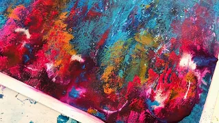 EASY Abstract Acrylic Painting / Catalyst Wedge & Sponge Painting