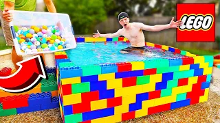 PUTTING 500 BATH BOMBS IN A LEGO POOL!