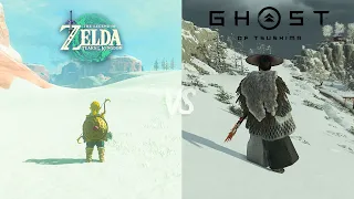 Zelda Tears of the kingdom VS Ghost of Tsushima - Details and Physics Comparison - Which is better ?