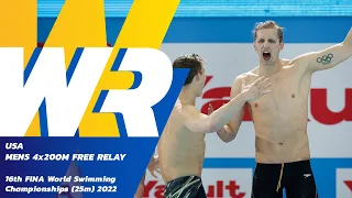 NEW WORLD RECORD 🚨🚨 | Men’s 4x200m Freestyle Relay | 16th FINA World Swimming Championships 2022